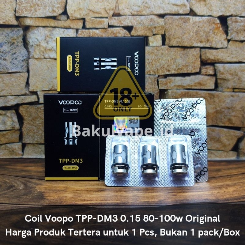 Jual Coil Voopoo TPP Dm3 0.15 Original (Harga Satuan Pcs) Coil TPP