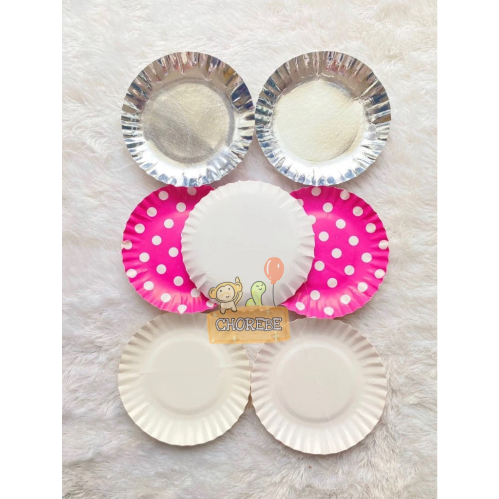 Jual Per Pack Pcs Piring Kue Kertas Piring Pesta Paper Plate Polos Cm Shopee Indonesia