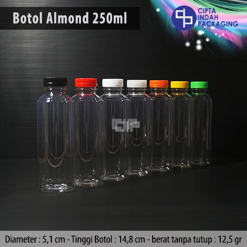 Jual BOTOL ALMOND 250ML (KHUSUS GOJEK ATAU GRAB) ISI 100 PCS | Shopee ...