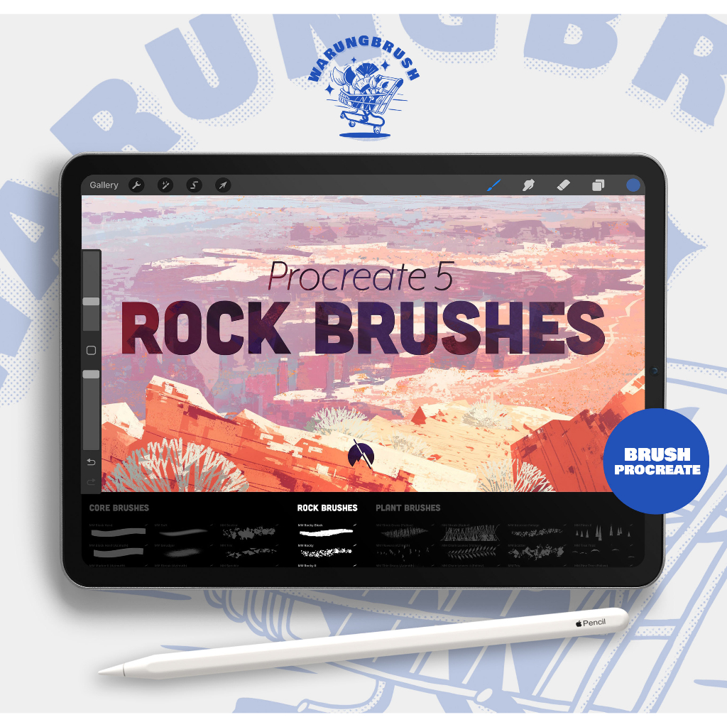 Jual ROCK Brushes - 14 Custom Brushes for Procreate 5 BP0031 | Shopee ...