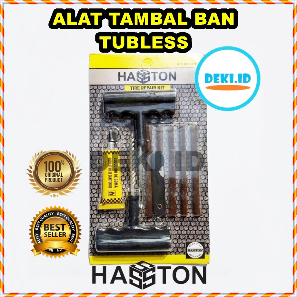 Jual Alat Tambal Ban Tubeless Set Lem Tubles Bocor Motor Mobil Hasston Prohex Shopee