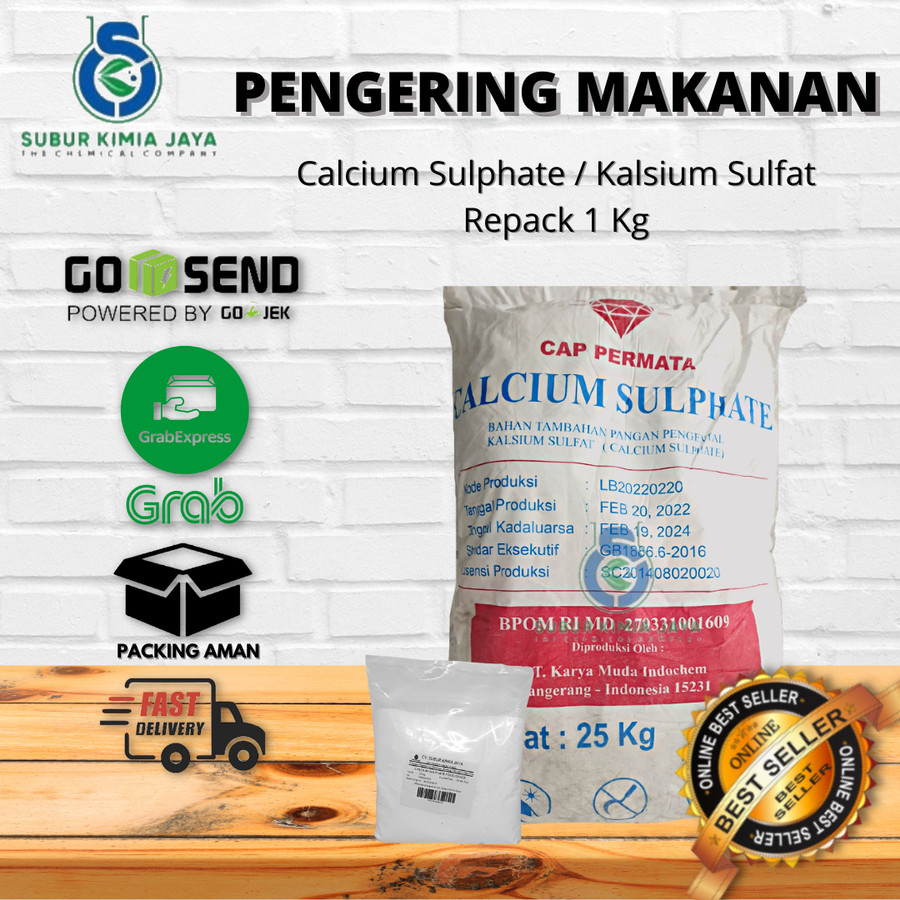 Jual Calcium Sulphate / Kalsium Sulfat / Calcium Sulfate Food Grade 1