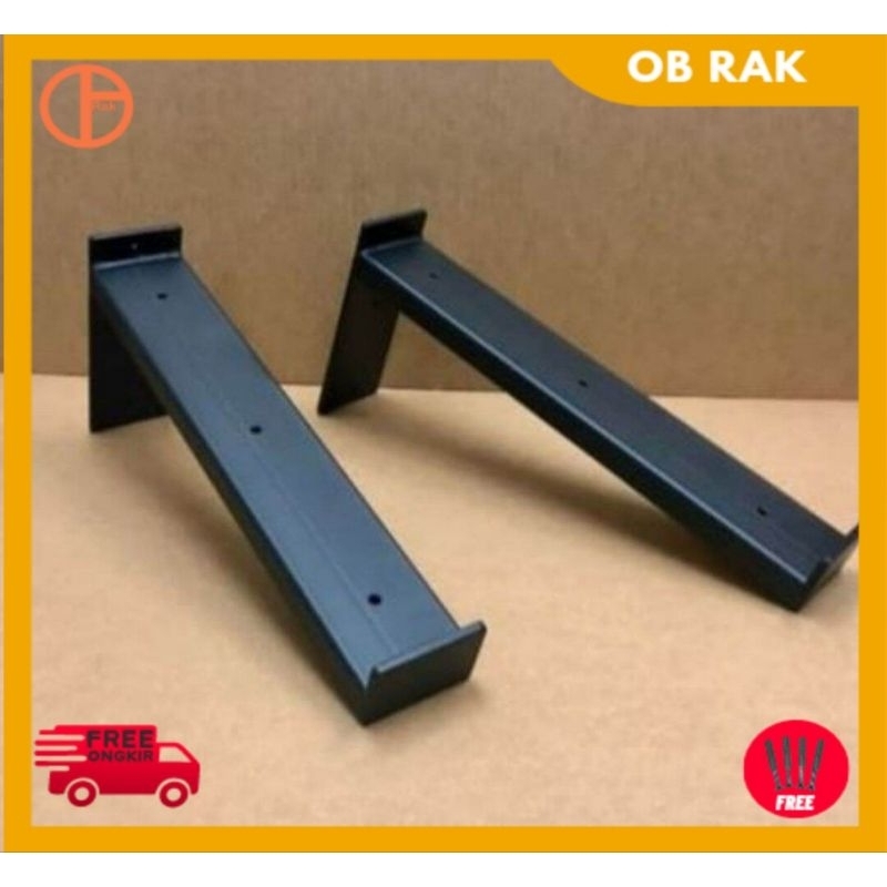 Jual Bracket besi siku rak dinding simpel tebal plat 4 mm dan hollow ...