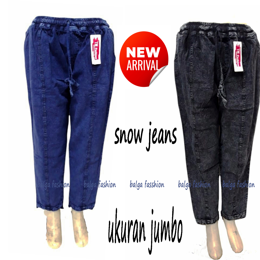 Jual CELANA PANJANG WANITA BAGGY PANTS JUMBO 90 KG TERBARU/JEANS