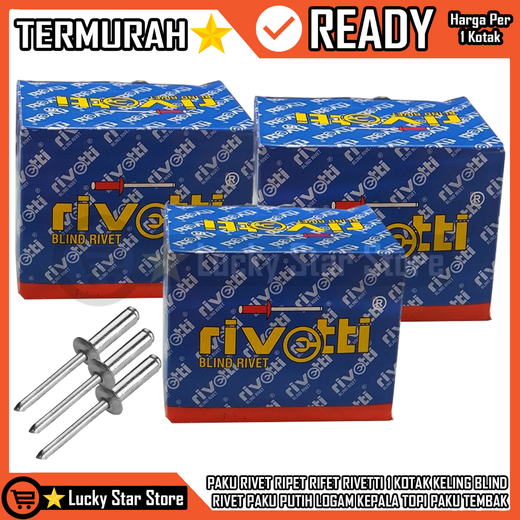 Jual Paku Rivet Ripet Rifet Rivetti 1 Kotak Isi 1000 Biji Pcs Keling ...