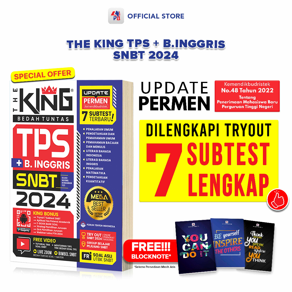 Jual Buku The King SNBT 2024 / The King Bedah Tuntas TPS Plus Bahasa ...