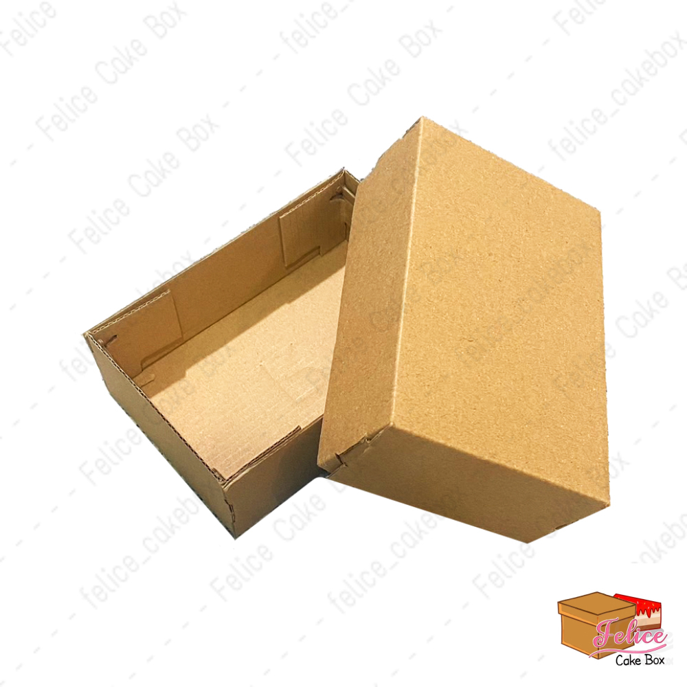 Jual HARDBOX E-FLUTE 15X10X5 CM isi 10 pcs / DUS BROWNIES POLOS / BOX ...