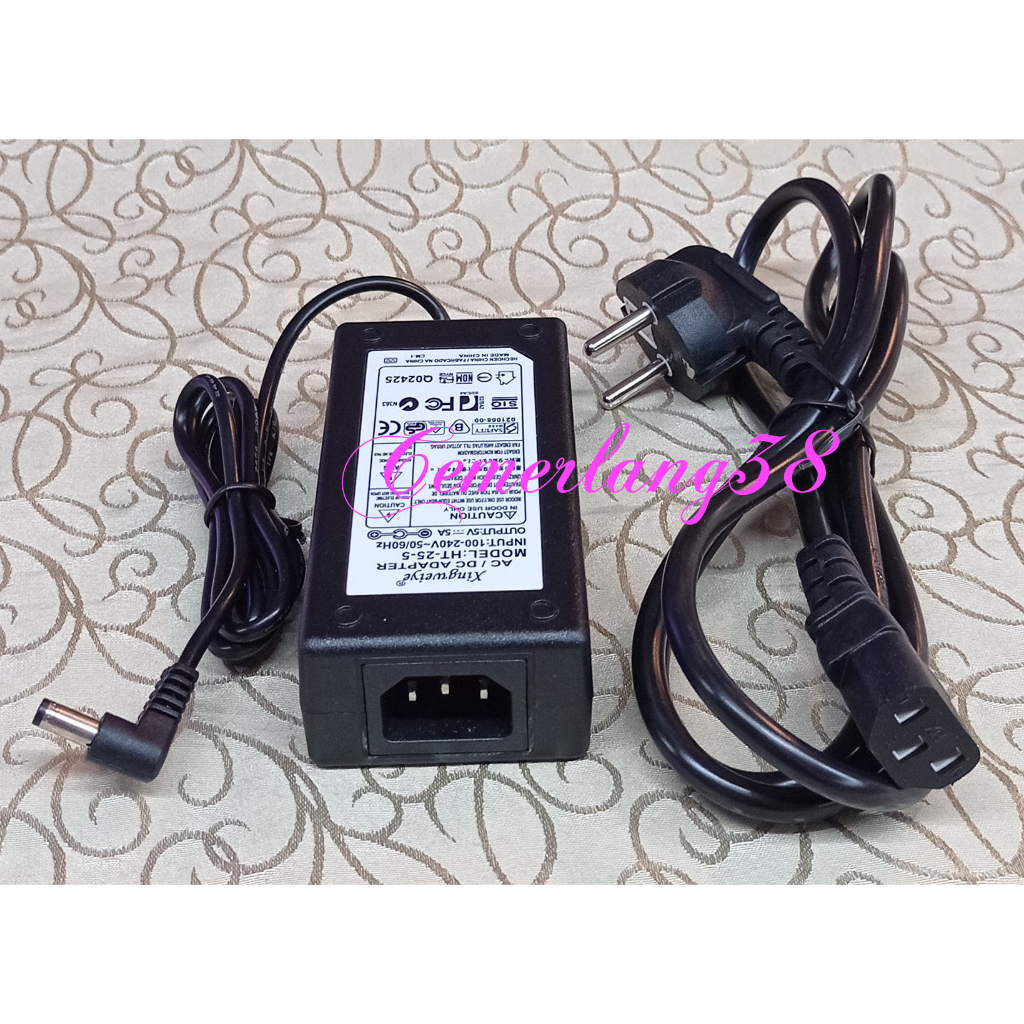 Jual Adaptor 5V 5A + Kabel Power Switching Adapter 5 V 5 A PSU Power ...