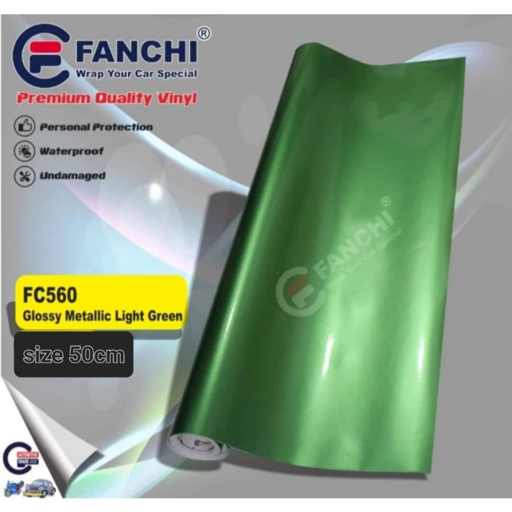 Jual Sticker Fanchi Fc560 Glossy Metallic Candy Light Green 50cm