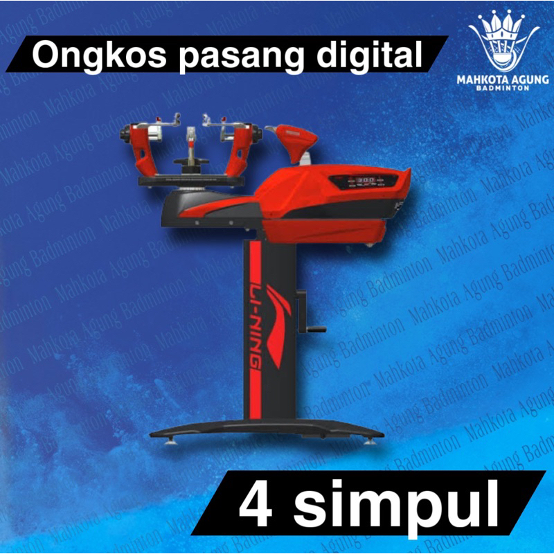 Jual ongkos pasang senar variasi Simpul 4 BWF dengan mesin digital ...