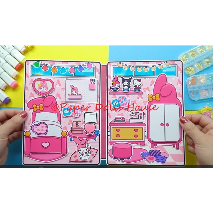 Jual Paper Dolls House My Melody Pink In Quiet Book/ BELUM DISUSUN ...