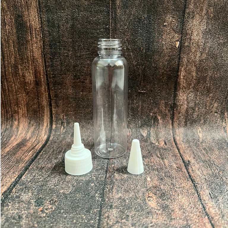 Jual botol Clear 100ml Tutup Kerucut / 100 ml Clear Botol Tinta ( Bisa ...