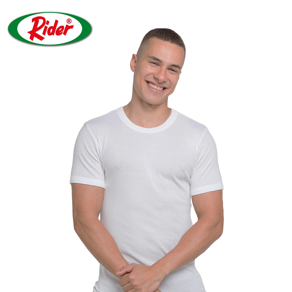Jual Rider T-Shirt - Kaos Dalam Pria Round Neck R223BP Warna Putih isi ...