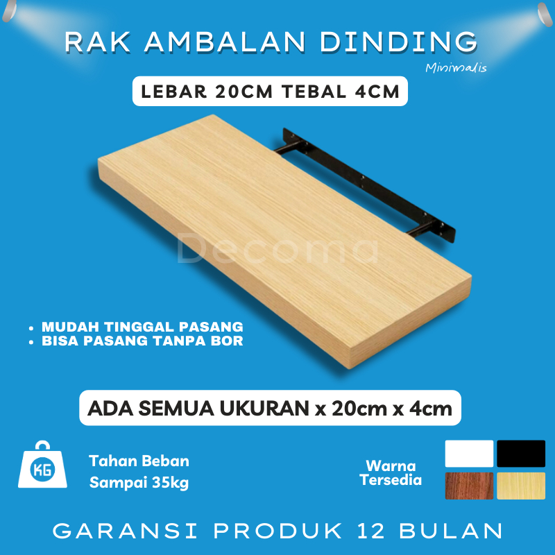 Jual Rak Ambalan Dinding Minimalis Hiasan Papan Hambalan Kayu Laci ...