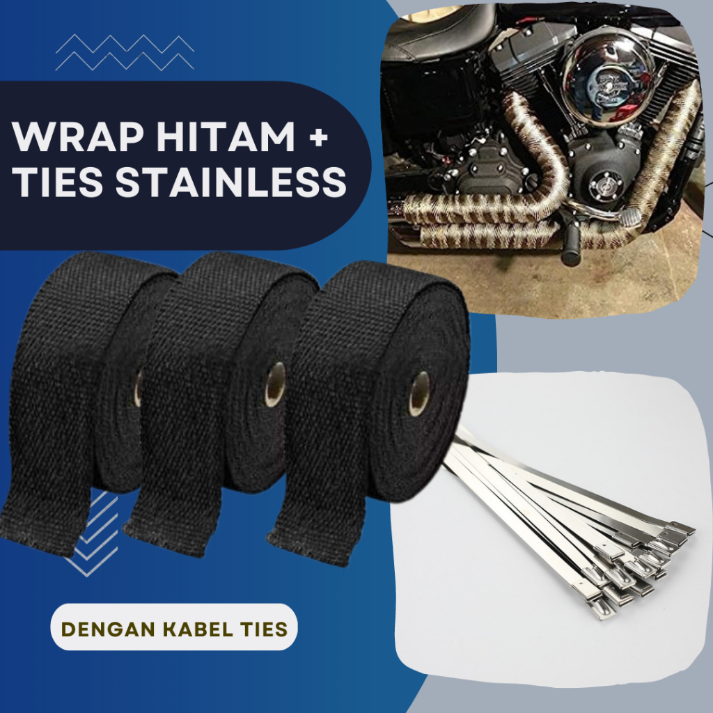 Jual Wrap Bungkus Knalpot Motor Custom- Fiber Peredam Panas Leher ...
