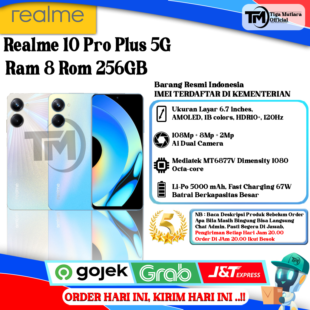 Jual Realme 10 Pro Plus 5G Ram 8/128GB | Ram 8/256GB | Ram 12/256GB ...