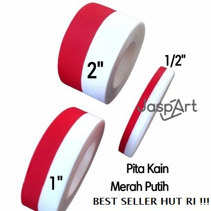 PITA KAIN MERAH PUTIH PITA BENDERA PITA MERAH PUTIH HUT RI 17 AGUSTUS PITA KEMERDEKAAN