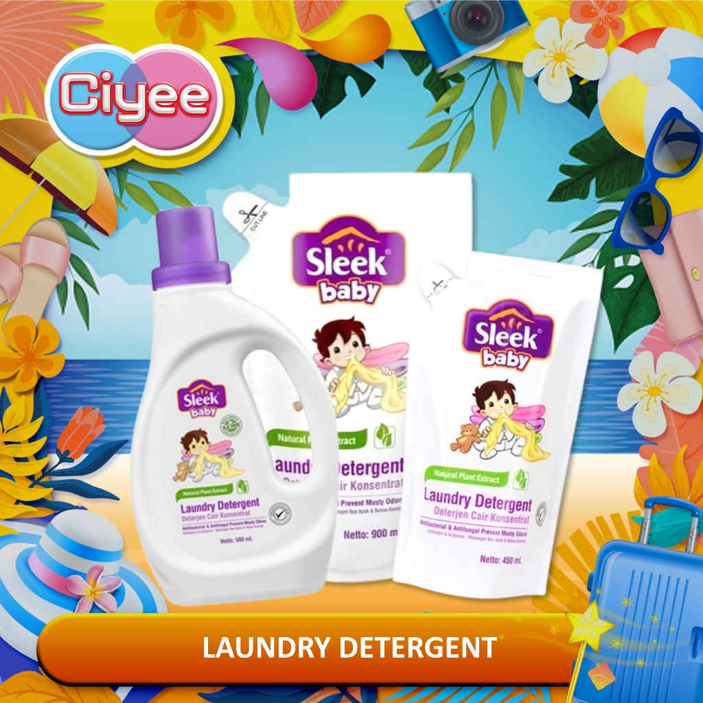 Jual Sleek Baby Laundry Detergent Cair Refill Ml Ml Ml