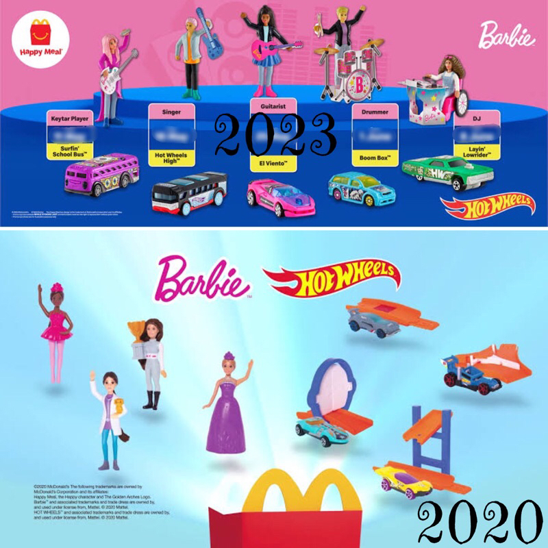 Jual Mainan Happy meal toys McD Barbie Hotwheels Hot wheels 2020 2023 McDonald toy baru new segel sealed McDonalds Shopee Indonesia