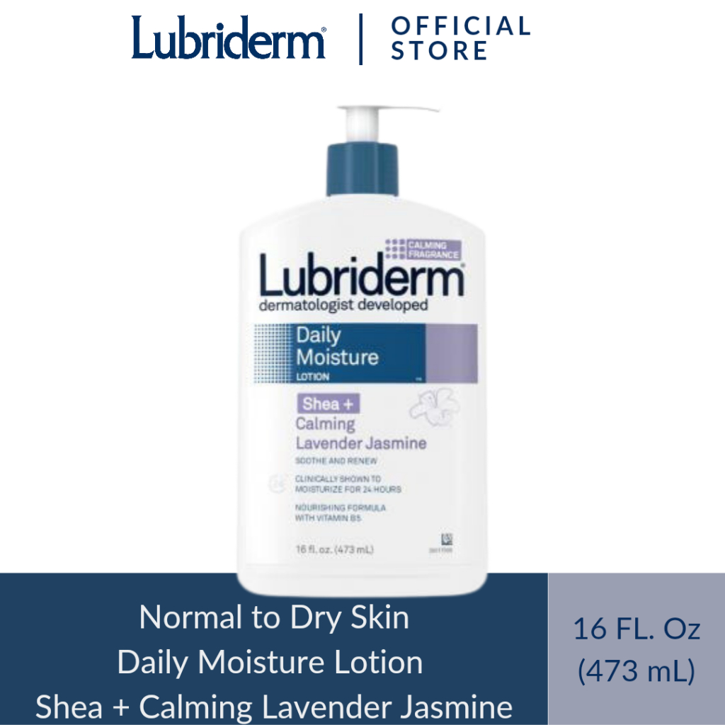 Jual Lubriderm Daily Moisture Lotion Shea+Calming Lavender Jasmine