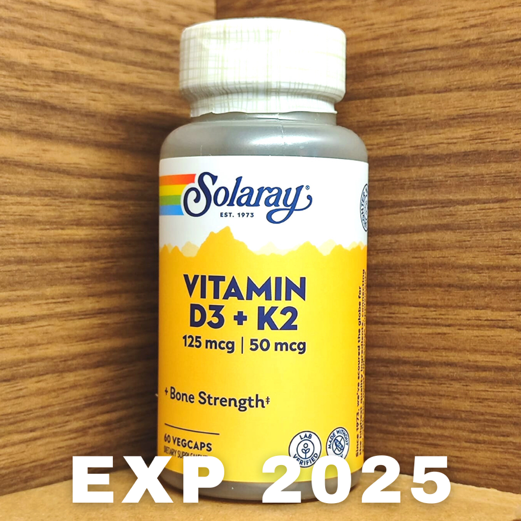 Jual Solaray Vitamin D3 + K2 60 VegCaps D3 5000 iu K2 50mcg Shopee
