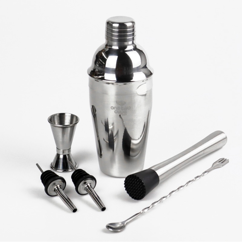 Jual Bartender Drink Bar Set 6 in 1 Cocktail Shaker Stainless Steel ...