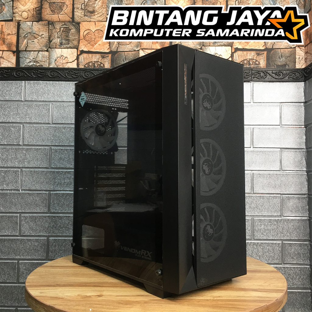 Jual Casing PC Gaming VenomRX Drogon Max ATX Tempered Glass + 4 Bonus ...