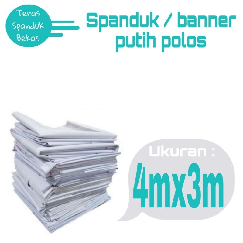 Jual Spanduk/ Banner / Baliho Ukuran 4mx3m Baru Polos Bahan Flexy ...