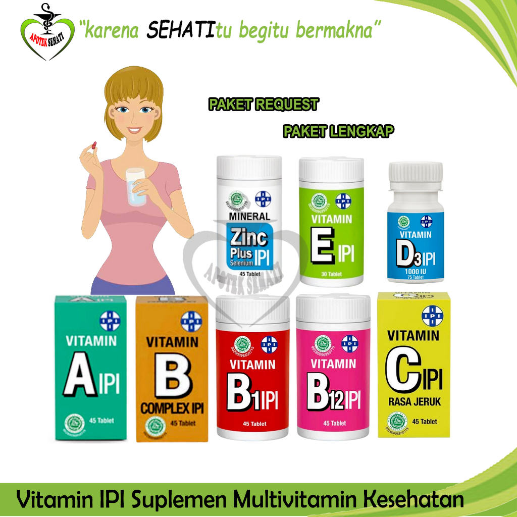 Jual VITAMIN IPI Lengkap All Varian ABCDE Mineral Zink Selenium B