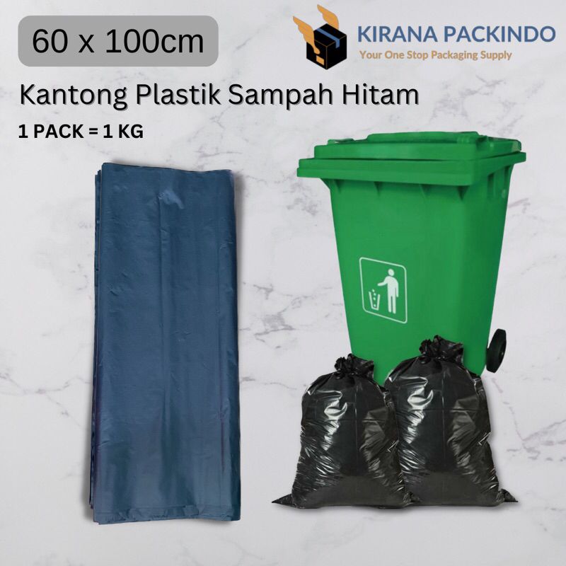 Jual Kantong Plastik Sampah Hitam Jumbo Besar Berat 1kg Ukuran 60 X 100cm 80 X 100cm 90 X 8056