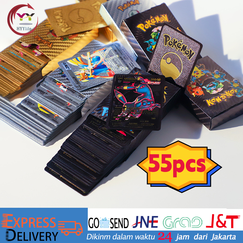 Jual Kartu Pokemon Emas Pikachu 55PCS/Box: Permainan Interaktif Asyik ...