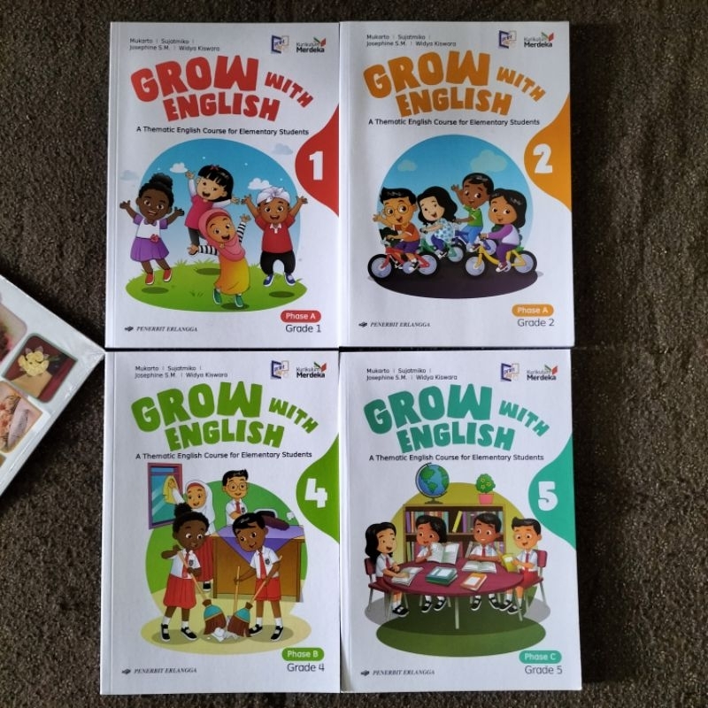 Jual ORIGINAL BUKU BAHASA INGGRIS GROW WITH ENGLISH KELAS 1 2 4 5 SD ...