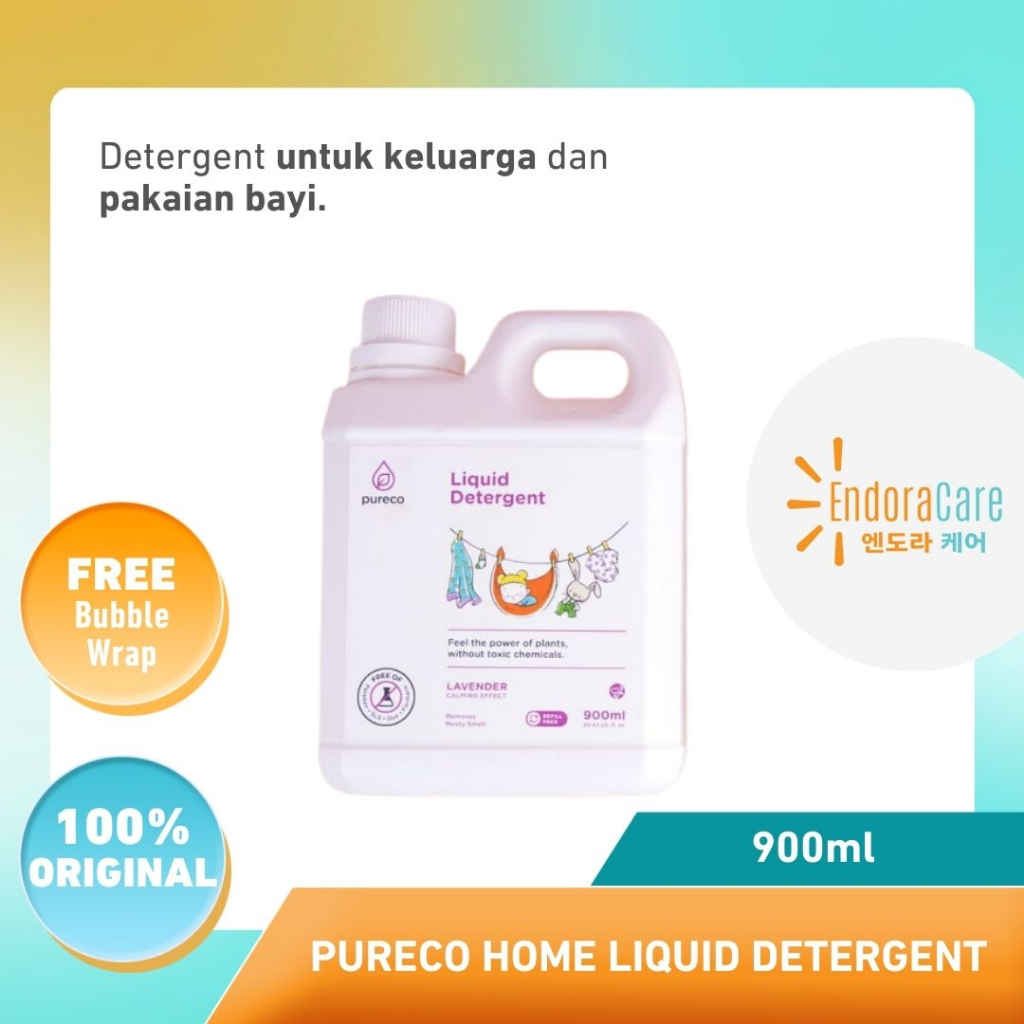 Jual Pureco Liquid Detergent 900ml Refill Size / Sabun Cuci Baju Bayi ...