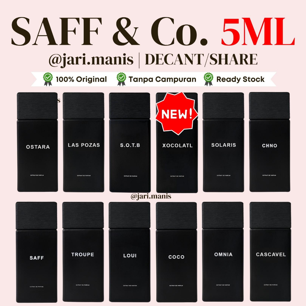 Jual Decant Share - Saff & Co 5ml Maleali Minouet Iliad Xocolatl Las ...