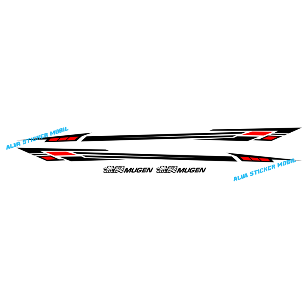 Jual (alva) new design sticker body wrv jazz brio stiker list stripe ...