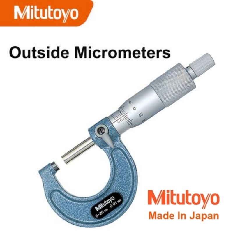 Jual Mitutoyo Micrometer 0 25 Mm Shopee Indonesia