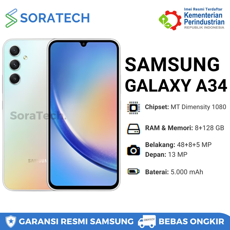 Jual Samsung Galaxy A34 5G RAM 8/128GB 8/256GB 8GB 128GB 256GB 8/128 8/ ...