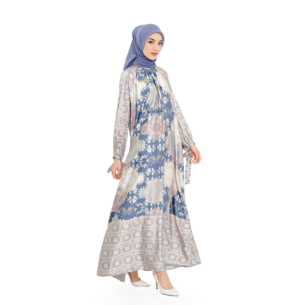 Jual Nada Puspita - Queena Maxi Dress - Violet | Shopee Indonesia