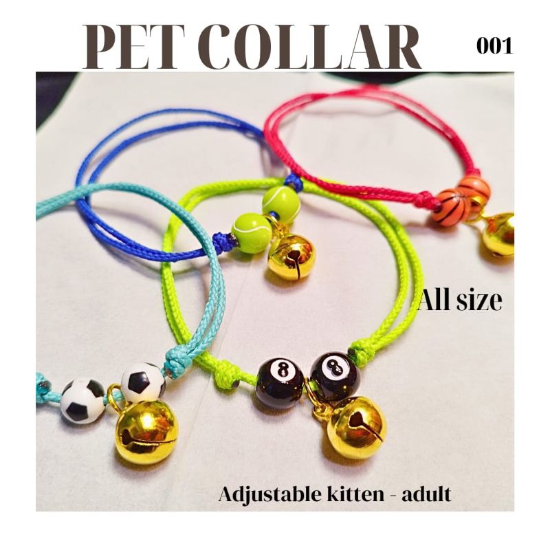 Jual Kalung kucing kalung majikan lonceng bola custom nama pet collar ...