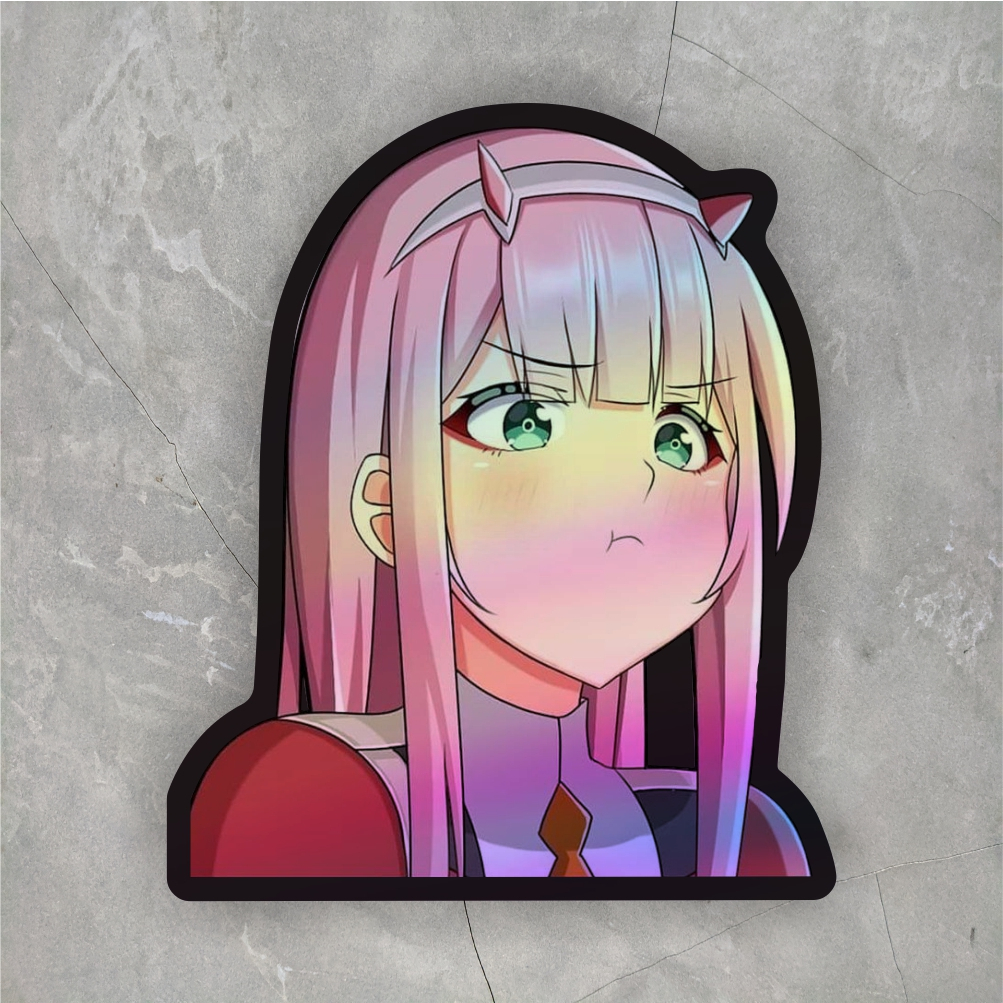 Jual Sticker Stiker Anime Zero Two Hologram Sticker case hp & laptop ...