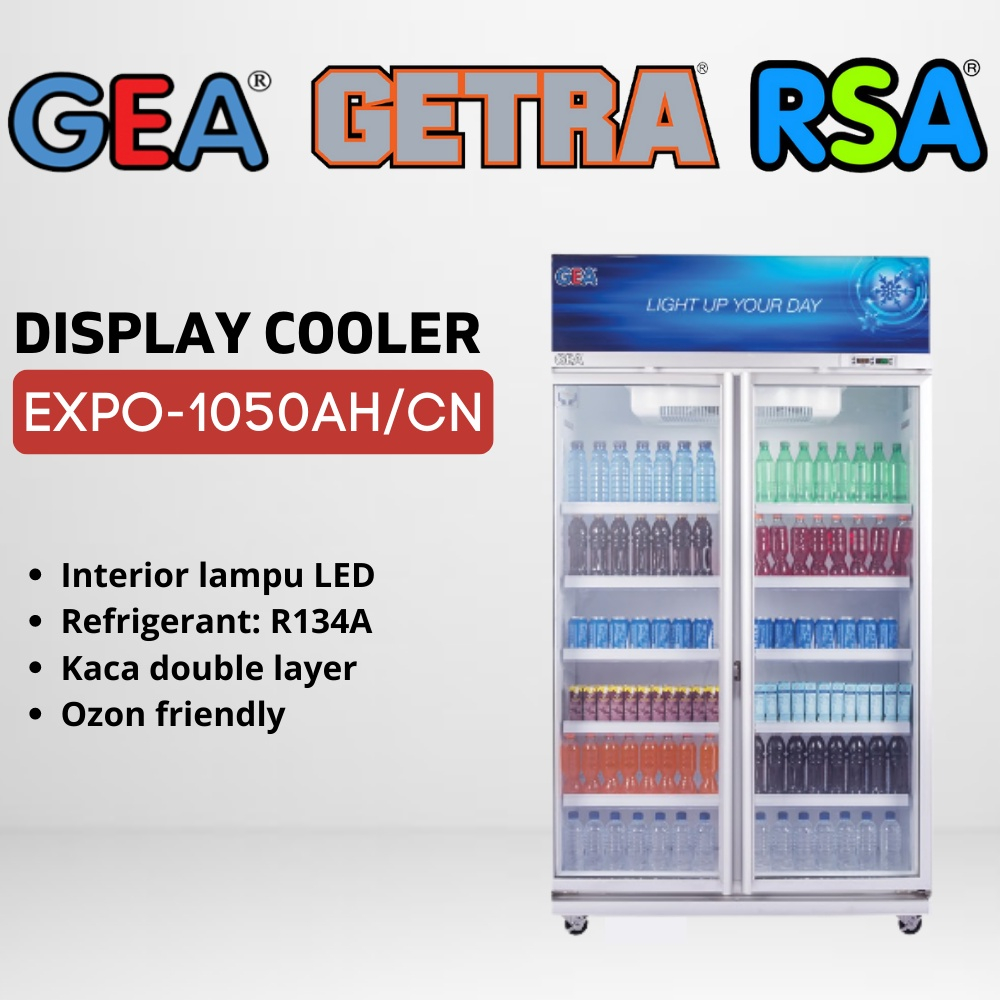 Jual GEA EXPO-1050 AH/CN 2 PINTU SHOWCASE DISPLAY COOLER | Shopee Indonesia