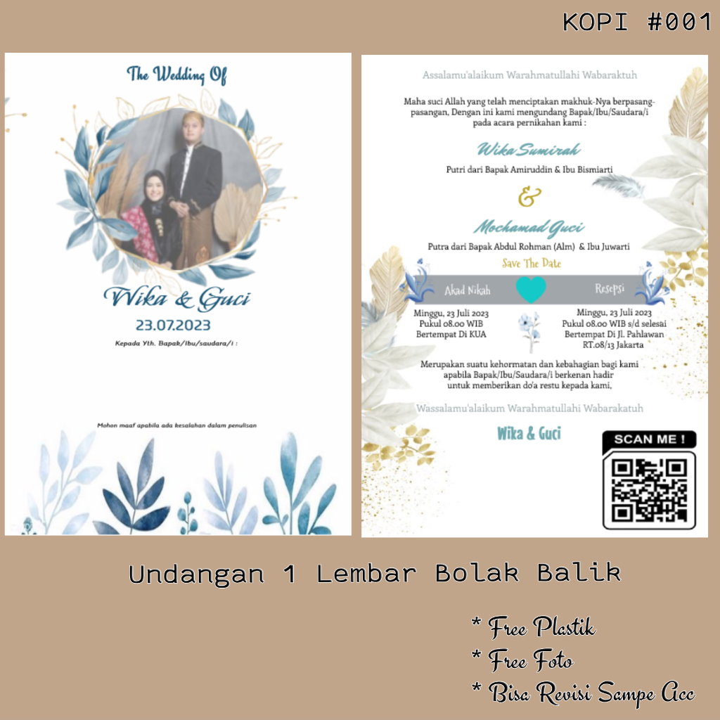 Jual undangan kopi undangan nikah kartu undangan undangan pernikahan