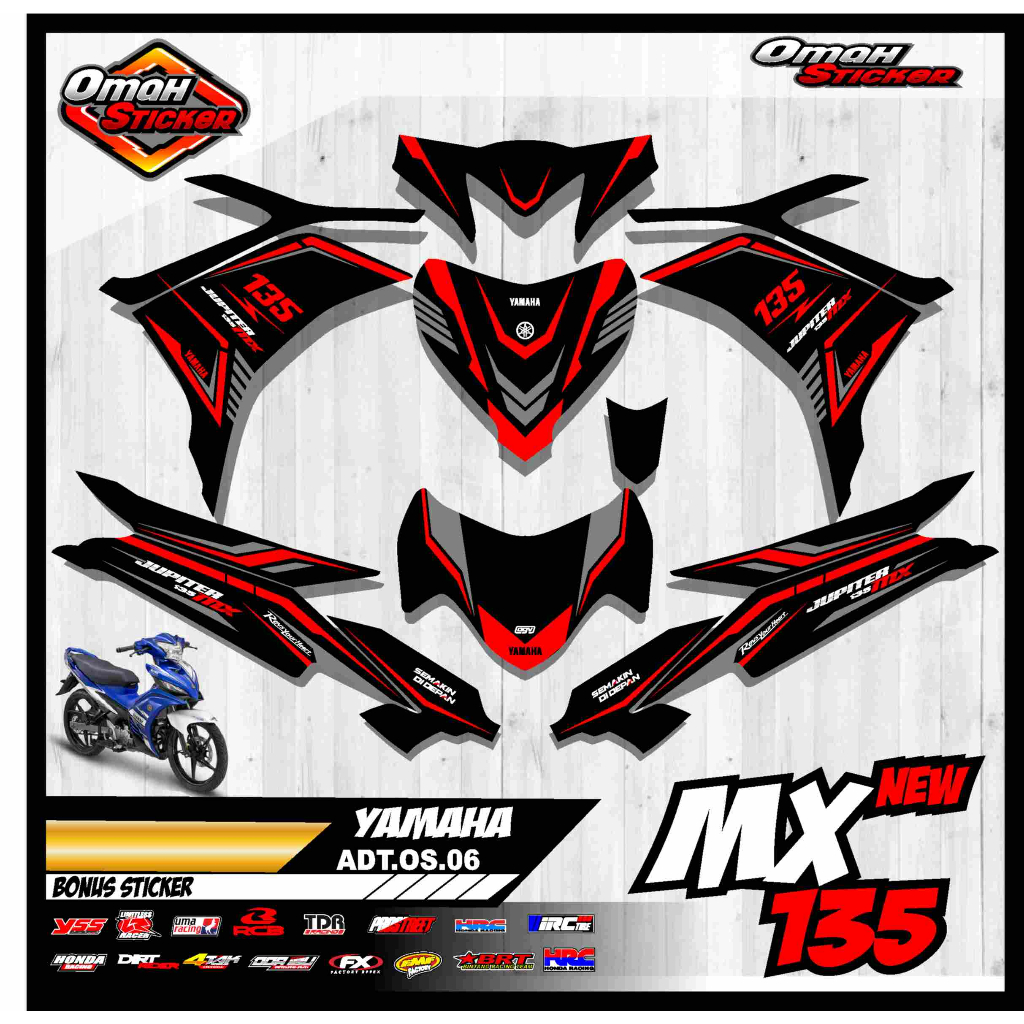 Jual Striping Decal Jupiter Mx New Full Body Stiker Striping New