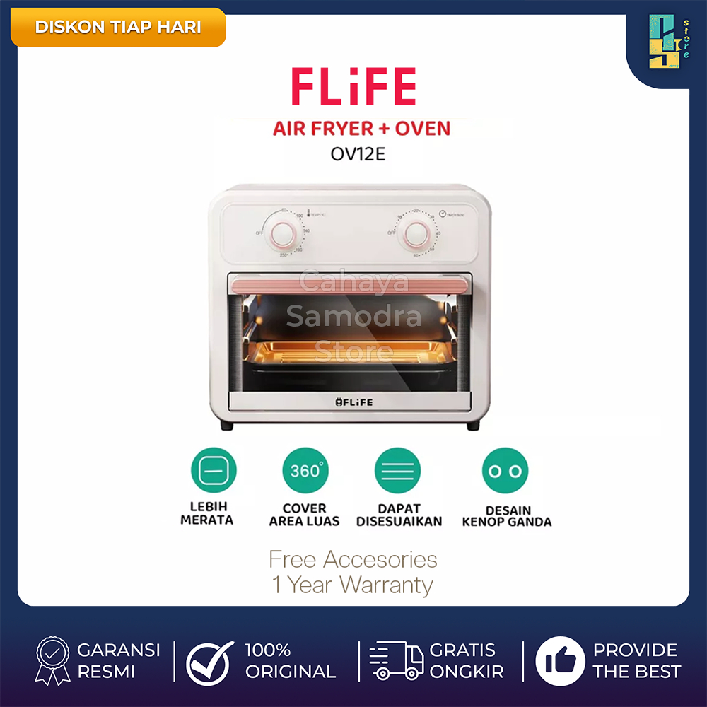 Jual Air Fryer + Oven 12 Liter Flife - Multifungsi 2 In 1 - Model OV ...