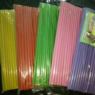 Extra Long Boba Black Plastic Straws, Individually Plastic Wrapped (12mm x  23.5cm)