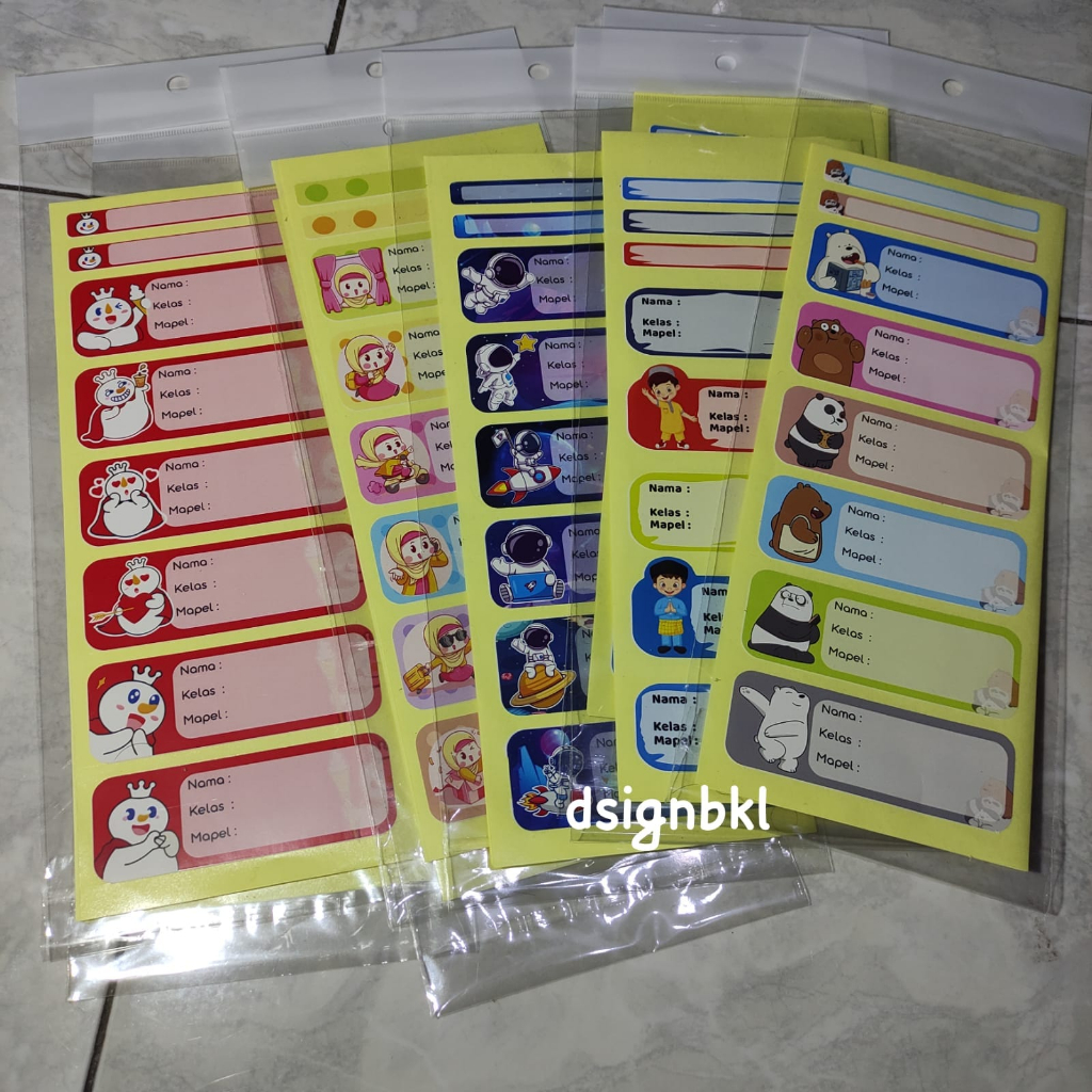 Jual Sticker Label Nama Anak/ Label Buku Shopee Indonesia