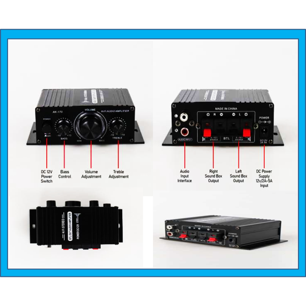 Jual Ampli Equalizer Treble Bass Audio Amplifier Audio Power Amplifier ...