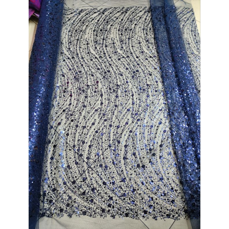 Jual Kain Tile Payet Sequin Premium Payet Sequin Payet Sorousky Bahan Gaun Kebaya Shopee