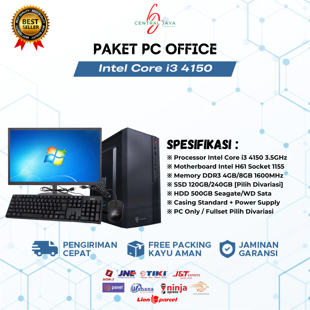 Jual Pc Rakitan Office Fullset Core I Ram Gb Hdd Ssd Monitor