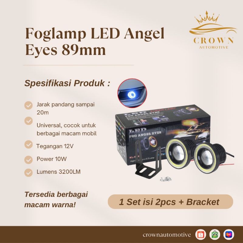 Jual Foglamp Angel Eyes Mobil Mm Led Foglamp Angel Eyes Universal